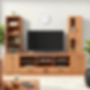 Functional TV unit with ample storage